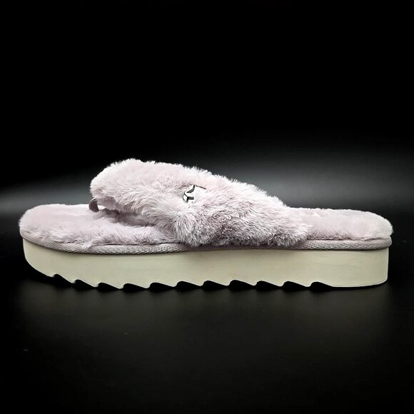 Koolaburra by Ugg Thong Faux Fur Slip-on Sandals Light Purple Women's Size 9 - Picture 5 of 12